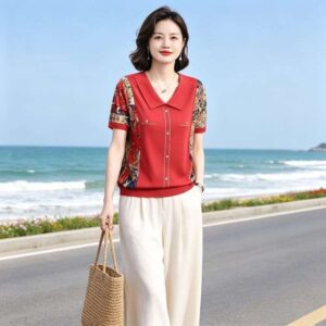 Red Contrast T-Shirt